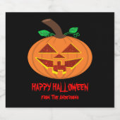 Happy Halloween Pumpkin Bierflasche Label Set Bierflaschenetikett (Einzelnes Label)