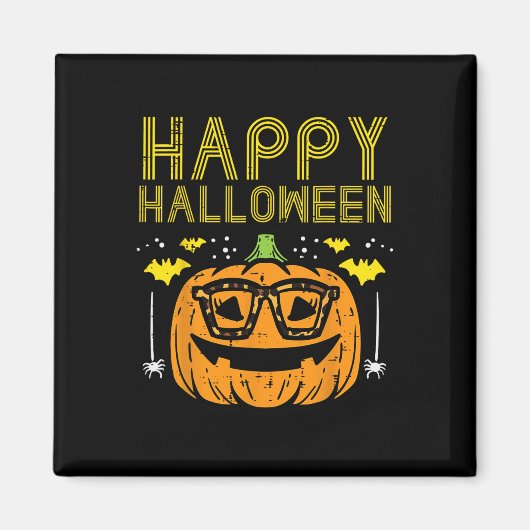 Happy Halloween Pumpkin Brillen Kostüm Frauen Mädc Magnet (Vorne)
