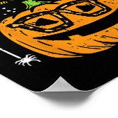 Happy Halloween Pumpkin Brillen Kostüm Frauen Mädc Poster (Ecke)