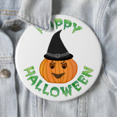 "HAPPY HALLOWEEN" PUMPKIN BUTTON (Beispiel)