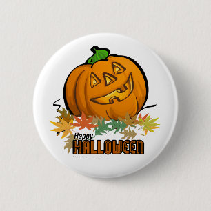 Happy Halloween Pumpkin Button