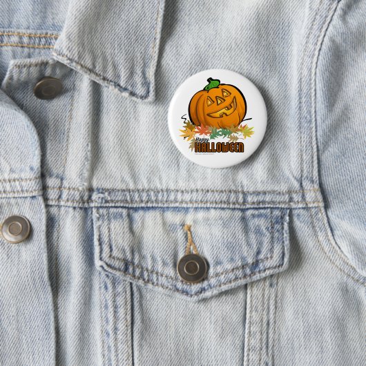 Happy Halloween Pumpkin Button (Beispiel)
