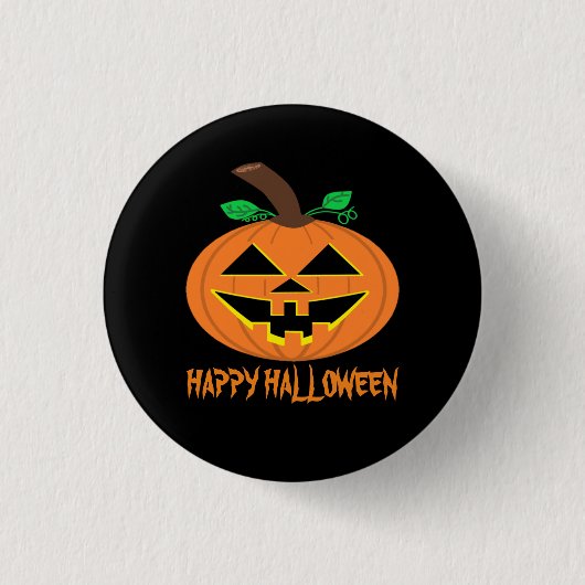 Happy Halloween Pumpkin Button Abzeichen (Vorderseite)