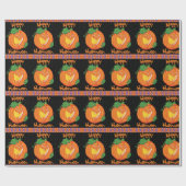 Happy Halloween Pumpkin Candy Corn Kürbislaterne Geschenkpapier (Flach)