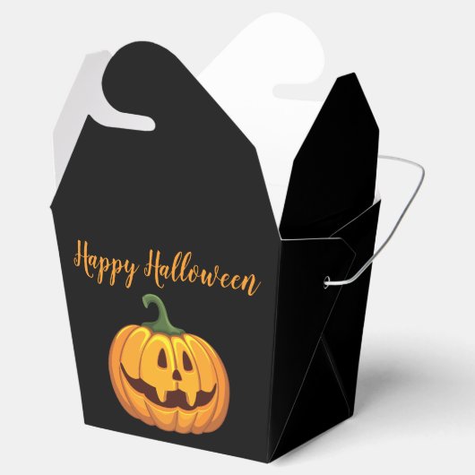 Happy Halloween Pumpkin Candy Pattern Gefallen Box Geschenkschachtel (Geöffnet)