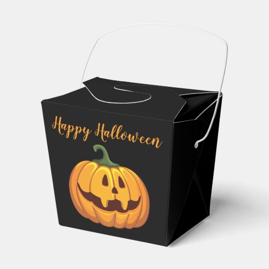 Happy Halloween Pumpkin Candy Pattern Gefallen Box Geschenkschachtel (Vorderseite)