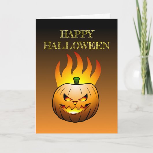Happy Halloween Pumpkin Card Einladung (Vorderseite)