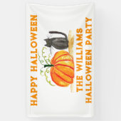 Happy Halloween Pumpkin Cat Kids Banner (Vertikal)