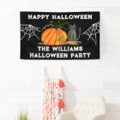 Happy Halloween Pumpkin Cat Kids Banner (Insitu)