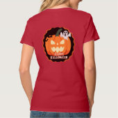 Happy Halloween Pumpkin & Cats Orange T - Shirt (Rückseite)