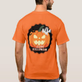 Happy Halloween Pumpkin & Cats Orange T - Shirt (Rückseite)