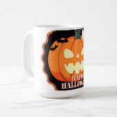 Happy Halloween Pumpkin & Cats Orange T - Shirt Kaffeetasse (Vorderseite Links)