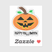 Happy Halloween Pumpkin Custom-Cut Vinyl Sticker (Blatt)