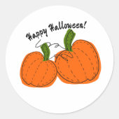Happy Halloween Pumpkin Custom-Cut Vinyl Sticker (Vorderseite)