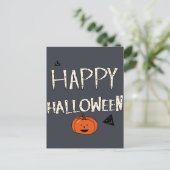 Happy Halloween Pumpkin Design Postkarte (Stehend Vorderseite)