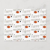 Happy Halloween Pumpkin Design Postkarte (Rückseite)