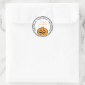 Happy Halloween Pumpkin Dot Circle Labels Runder Aufkleber (Tasche)