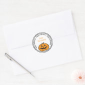 Happy Halloween Pumpkin Dot Circle Labels Runder Aufkleber (Umschlag)