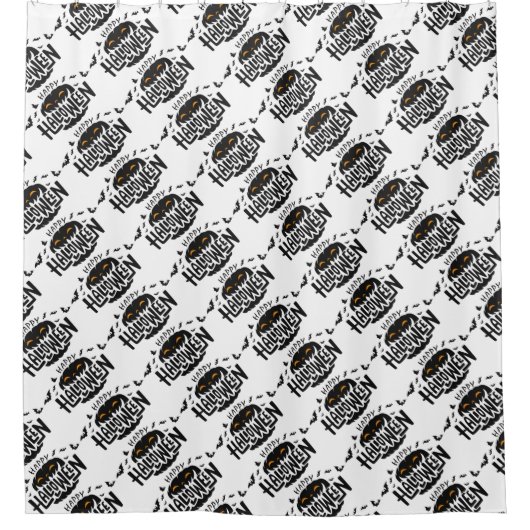 Happy Halloween Pumpkin Duwer Vorhang (Vorderseite)