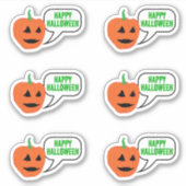 Happy Halloween Pumpkin Face Aufkleber (Vorderseite)