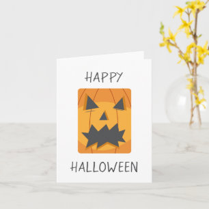 Happy Halloween Pumpkin Face Karte