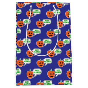 Happy Halloween Pumpkin Face Mittlere Geschenktüte