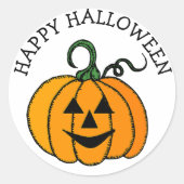 Happy Halloween Pumpkin Face Stickers (Vorderseite)