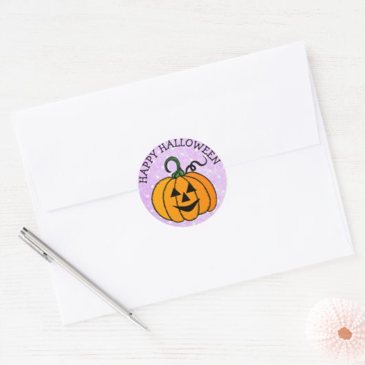 Happy Halloween Pumpkin Face Stickers (Umschlag)