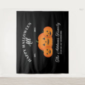 Happy Halloween Pumpkin Familie Name Custom Wandteppich (Vorderseite)