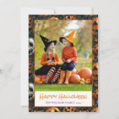 Happy Halloween Pumpkin Foto Holiday Card Karte (Vorderseite)