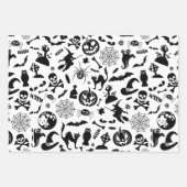 Happy Halloween Pumpkin Ghost Pattern Geschenkpapier Set (Vorderseite 3)