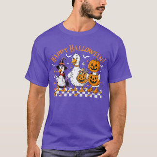 Happy Halloween Pumpkin Goose Trick oder Treat Alb T-Shirt