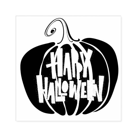Happy Halloween Pumpkin Gummistempel (Prägung)