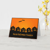 Happy Halloween Pumpkin - Halloween Card Karte (Gelbe Blume)