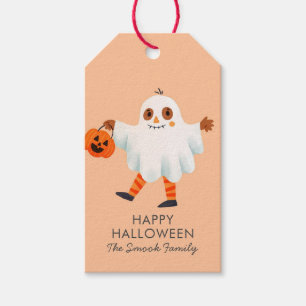 Happy Halloween Pumpkin Head Niedlich Pink Geschenkanhänger