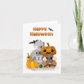 Happy Halloween Pumpkin Head RIP Karte (Vorderseite)