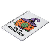 Happy Halloween Pumpkin Hütte & Hexenhut Roof Notizblock (Linke Seite)