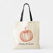 Happy Halloween Pumpkin Illustration Tragetasche (Rückseite)