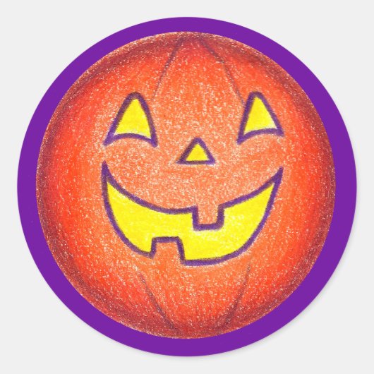 Happy Halloween Pumpkin Jack-O-Lantern Sticker (Vorderseite)