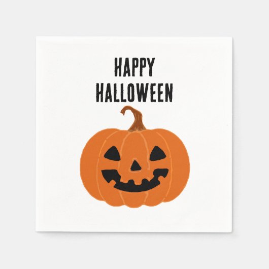 Happy Halloween Pumpkin Jackolantern Serviette (Vorderseite)