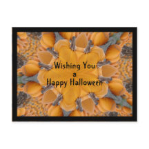 Happy Halloween Pumpkin Kaleidoscope Postcard