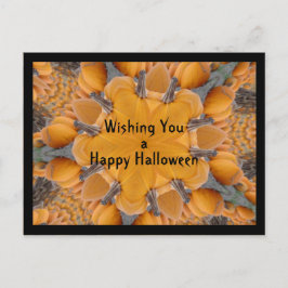 Happy Halloween Pumpkin Kaleidoscope Postcard Postkarte