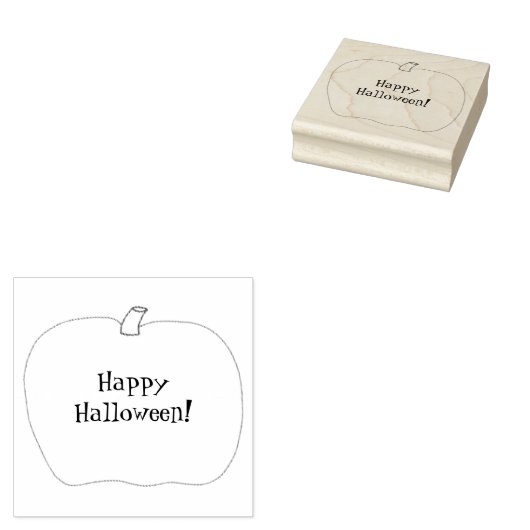 Happy Halloween Pumpkin Kontur Gummi Briefmarke Gummistempel (Stempel)