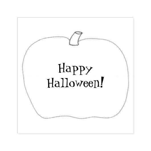 Happy Halloween Pumpkin Kontur Gummi Briefmarke Gummistempel (Prägung)
