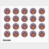 Happy Halloween Pumpkin Label Sticker (Blatt)