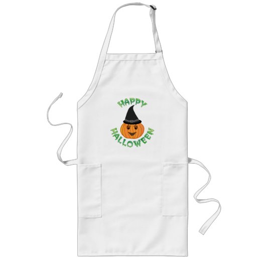 "HAPPY HALLOWEEN" PUMPKIN LANGE SCHÜRZE (Vorne)