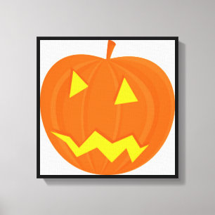 "HAPPY HALLOWEEN" PUMPKIN LEINWANDDRUCK