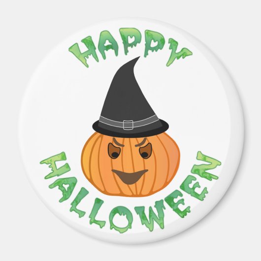 "HAPPY HALLOWEEN" PUMPKIN MAGNET (Vorne)