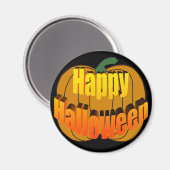 Happy Halloween Pumpkin Magnet (Vorderseite/Rückseite)