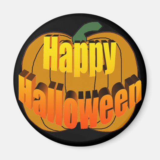 Happy Halloween Pumpkin Magnet (Vorne)